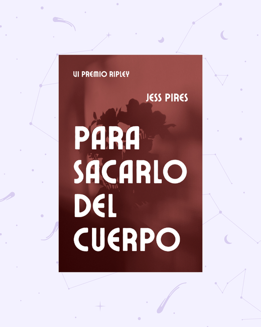 Cubierta provisional de Para sacarlo del cuerpo, VI Premio ripley. El título destaca sobre la sombra de una planta sobre una pared.
