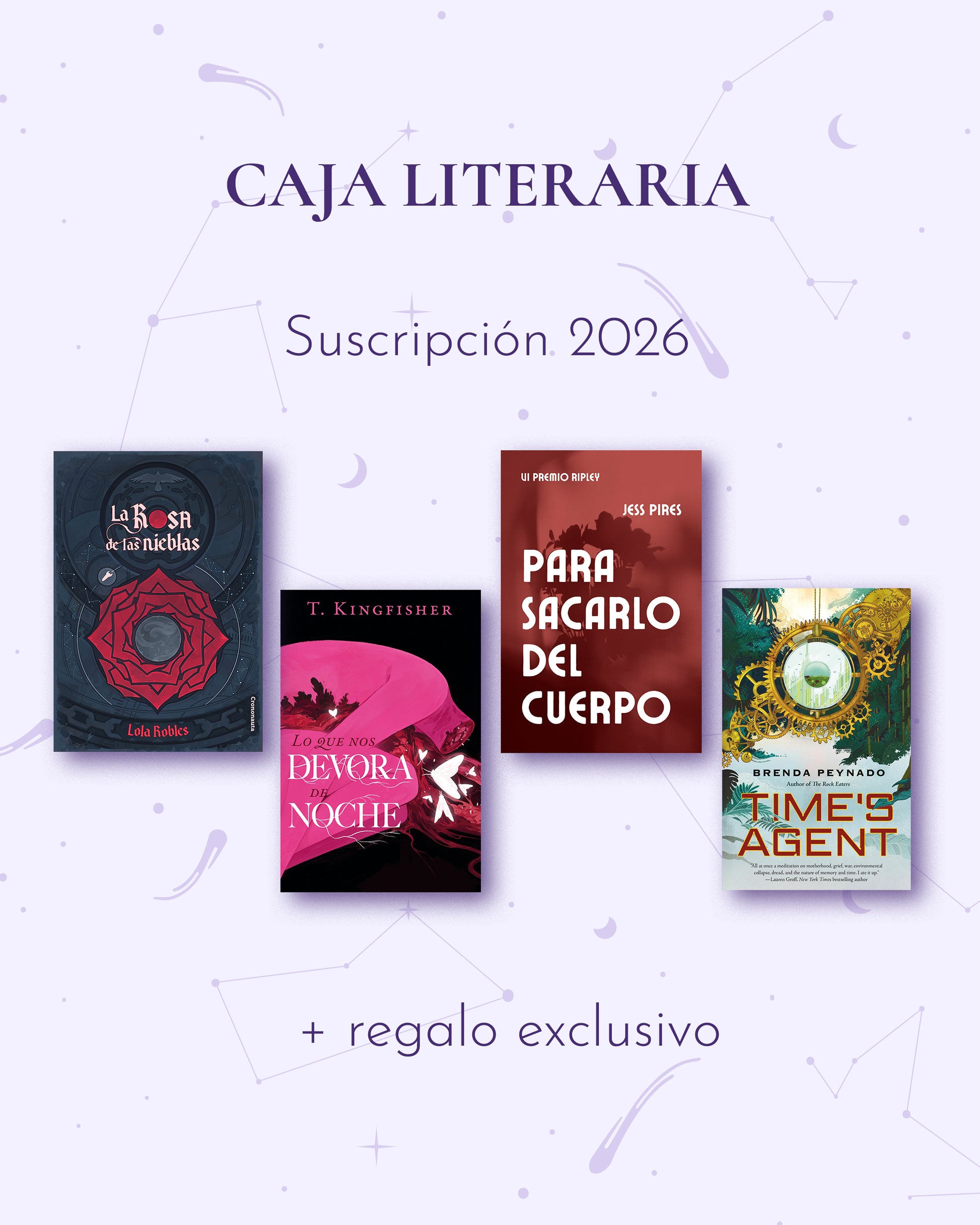 Bajo el texto Caja literaria, aparecen las cuatro cubiertas. Abajo del todo, indica "con regalo exclusivo"